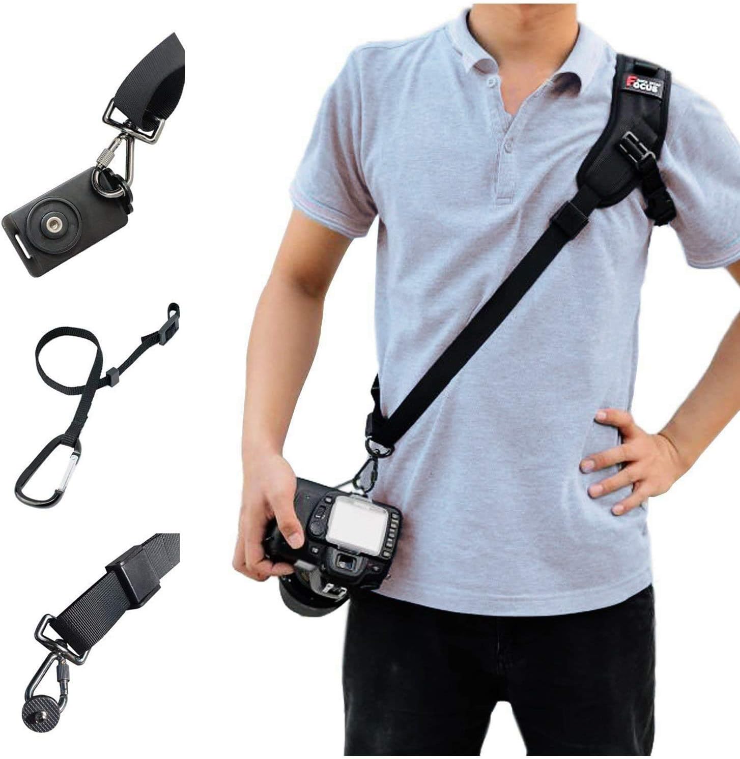 Camera Shoulder Strap, Camera Strap with Screw Mount, Quick Release
