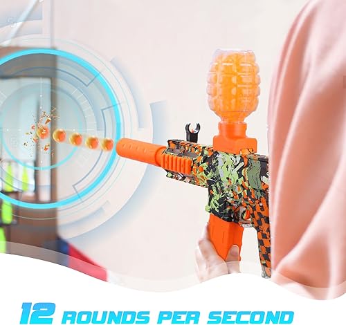 Miniatura 4 de Paquete de 2 lanzadores de salpicaduras de gel, juguete eléctrico de bola de salpicadura completamente automática, 10 rondas por segundo, 50000+,