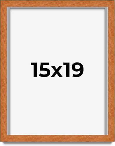 Miniatura 189 de Marco marrón de 18 x 24 pulgadas, marco de madera maciza de nuez de miel, ancho de moldeo de 0.875 pulgadas, profundidad de rabo de 0.875 pulgadas