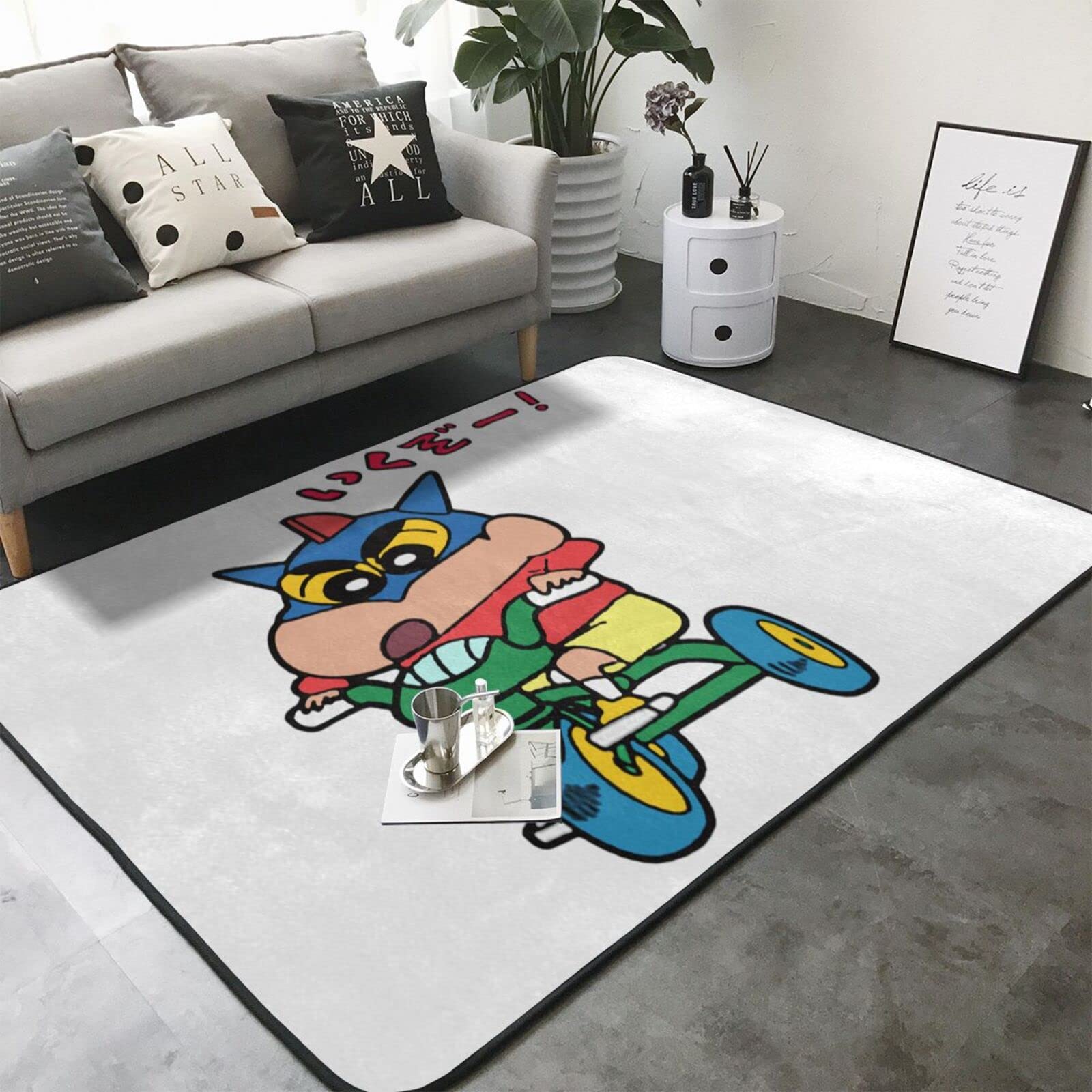 Amazon | クレヨンしんちゃん ラグ カーペット 防ダニ抗菌防臭洗える