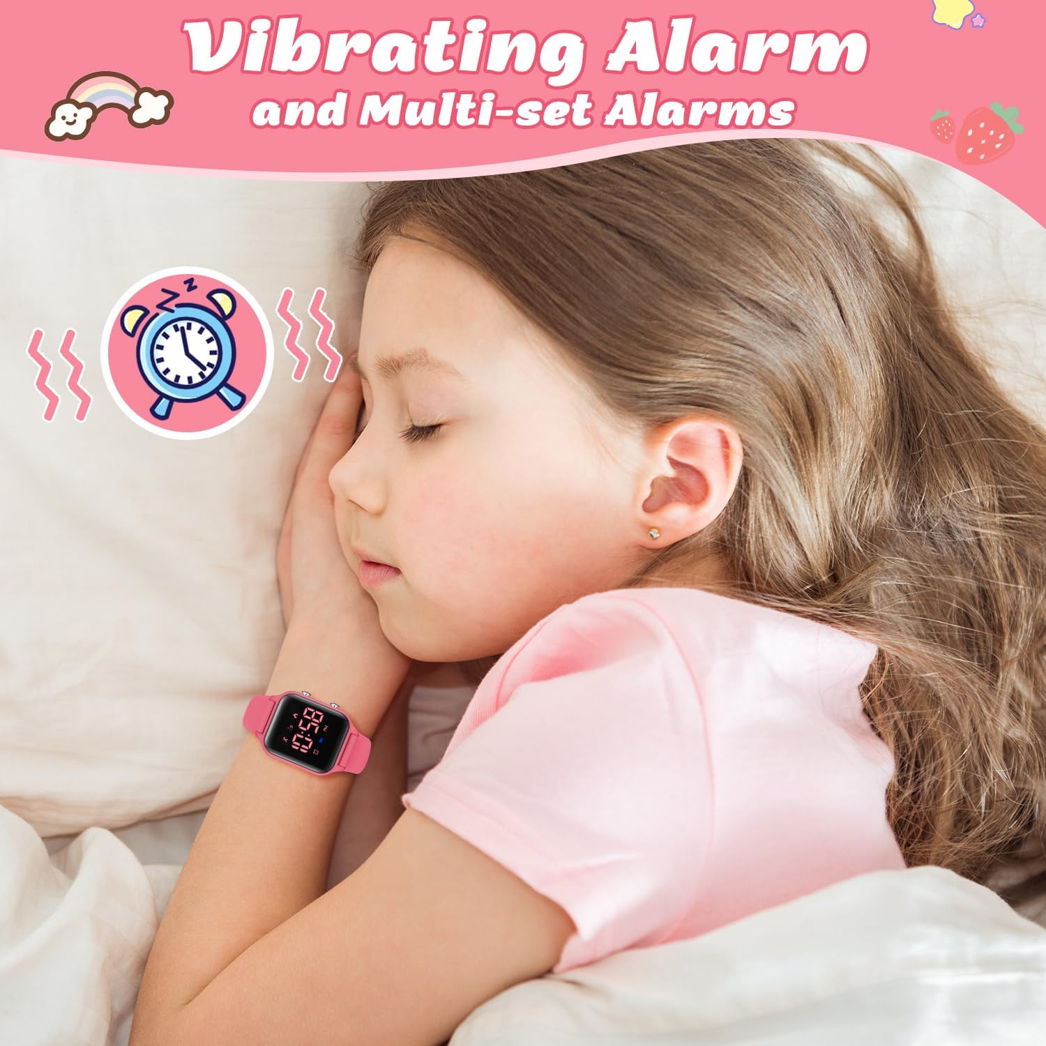 L LAVAREDO Kids Digital Watches for Boys Girls,Waterproof Sport Watch with Pedometer Stopwatch Vibration Alarm for Ages 5-13,No App Fitness Tracker Watch for Kids Teens Birthday Christmas Gifts - Image 5