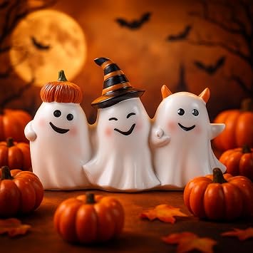 Amyhill Halloween Ghost Figurine Spooky Resin Ghost Statue Decor 5.9x3.9 in
