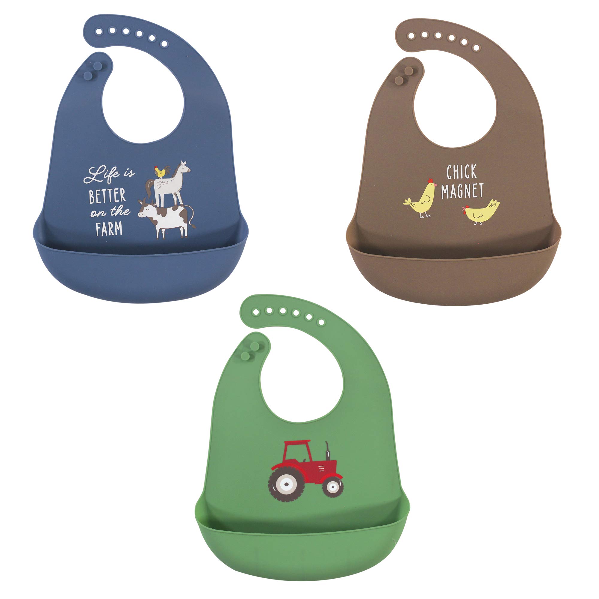 Hudson Baby Unisex Baby Silicone, Waterproof Bibs-image-14