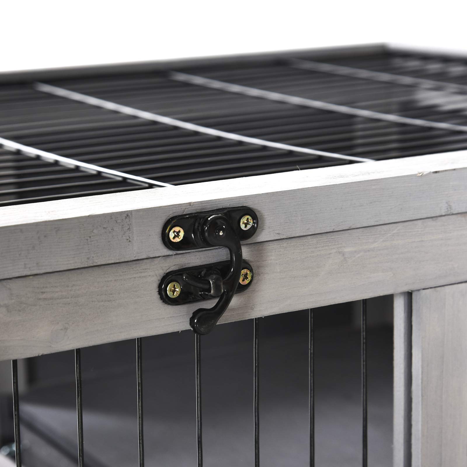 Buy PawHut Wooden Rabbit Hutch Indoor Elevated Cage Habitat with No