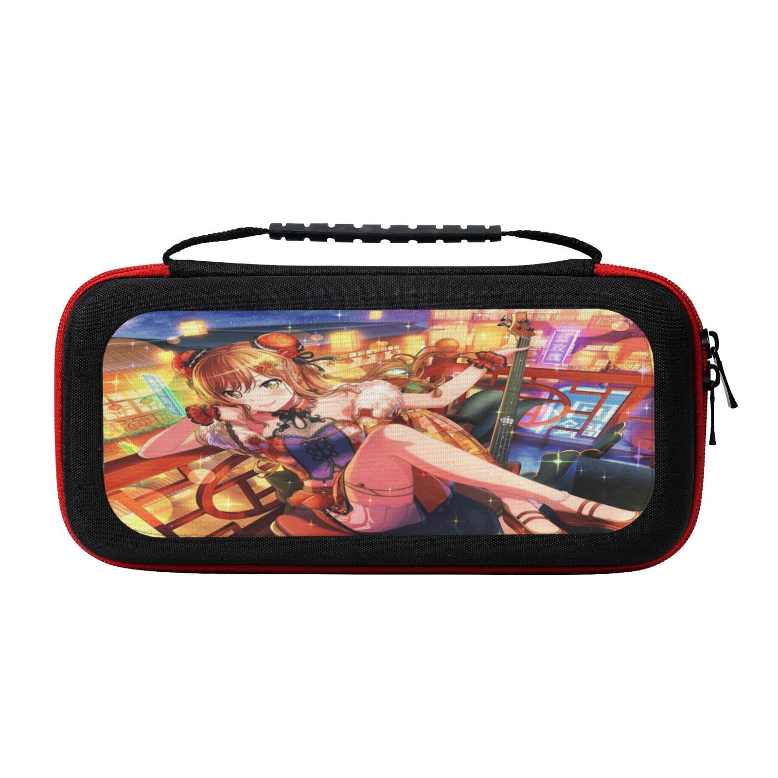 今井リサ Switch ゲーム機収納バッグ ゲーム機収納袋 ゲームカード収納バッグ 保護カバーポーチ スイッチ用 持ち運び便利 ゲームカード20枚収納 大容量 防水 防塵 防汚 擦り傷防止 耐衝撃 全面保護