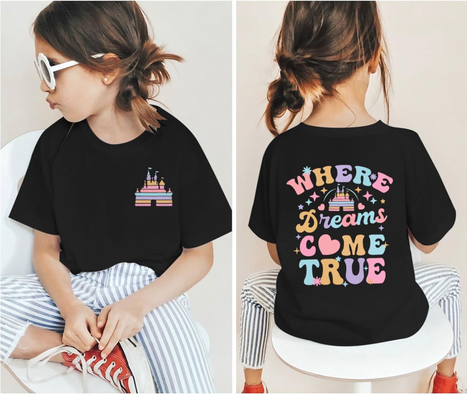 Sulayesh Cute Graphic Shirts for Girls Kids Holiday Vacation Trip Tshirt Short Sleeve Tees Tops