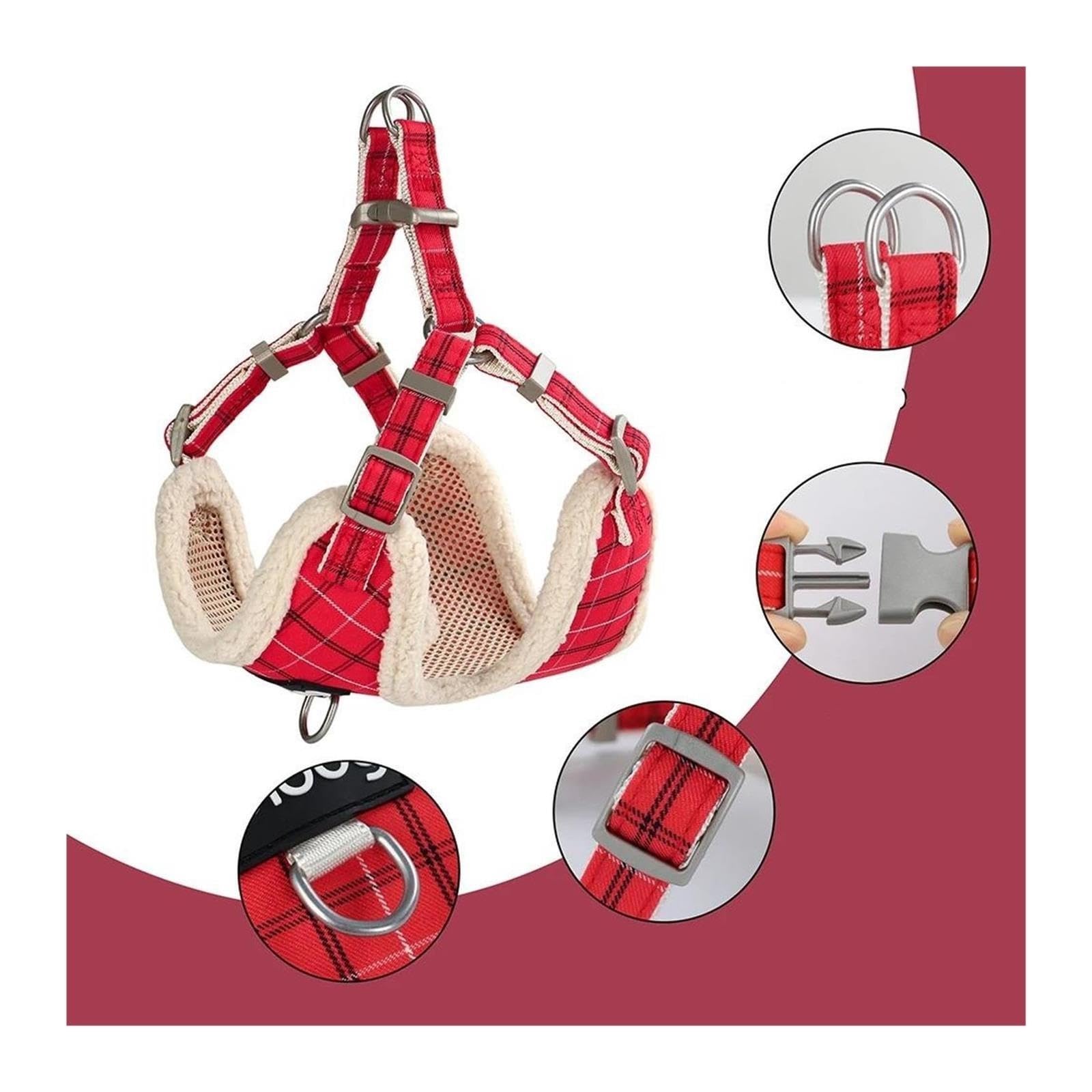 Compatible Für verstellbares Welpengeschirr-Set mit Leine, kleine Hunde(Gray,S)