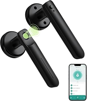 Fingerprint Door Lock with APP,Fingerprint Door Knob,Door Knob Keyless Entry Door Lock for Home,Bedroom,Office,Apartment-Black