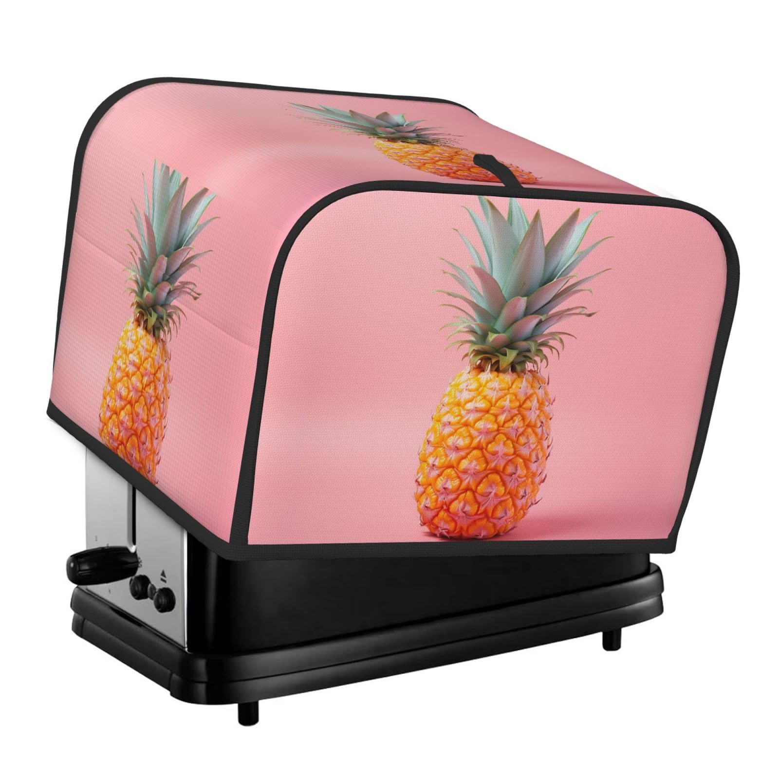 4 Slice Toaster Cover with Two Pockets for Storing knife Super Soft Appliance Cover A Pineapple Dust Cover for Kitchen Small Oven Cover Kitchen Bread Machine Protector Cover