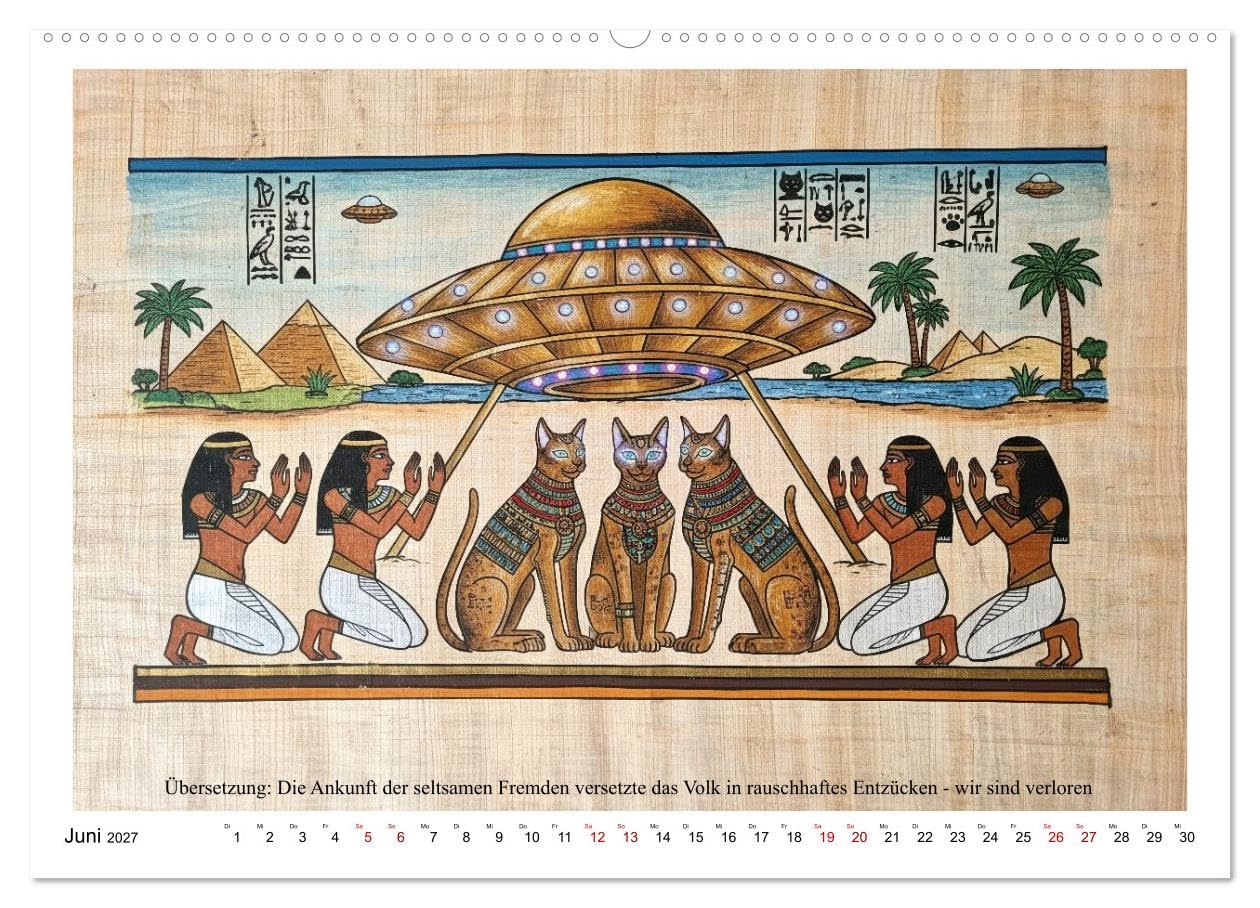 Am Nil ist auch nur Montag (hochwertiger Premium Wandkalender 2027 DIN A2 quer), Kunstdruck in Hochglanz: Alltag gestern wie heute - Humor, der die Jahrtausende überdauert (CALVENDO Spass)