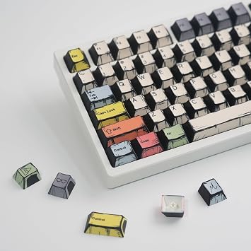 141 Pbt Keycaps, Anime Theme Keycap Set, MXD Technology Anti-Sink, Anti-Scratch, Anti-Fade, Suitable for All Mechanical Keyboards, Best Choice for Work/Gaming Keyboard not Included