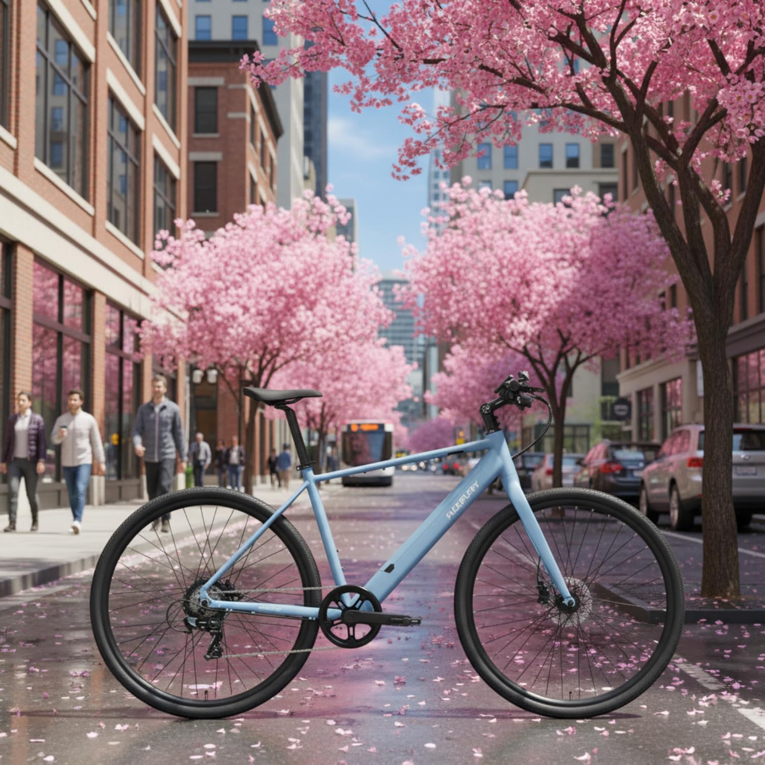 PUCKIPUPPY Electric Bike for Adults, 42lb Air-Light Aluminum Ebike with Torque Sensor, 28" Electric Bicycle with 360Wh Energy Battery, 600W 25MPH Peak E Bike, 7 Speed, 45Nm, Leather seat