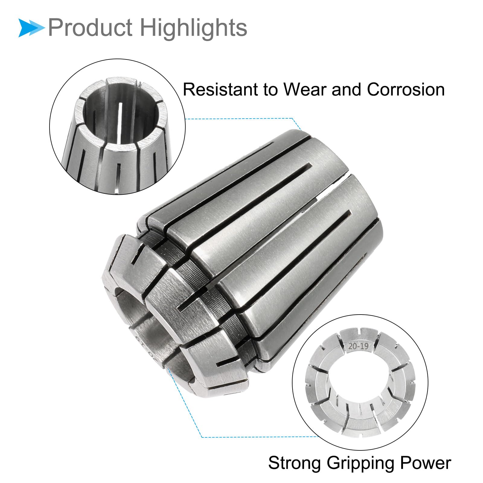Mandrino A Pinze ER-32 Per CNC - Diametro Serraggio 20mm, Acciaio 40Cr - Foto 3