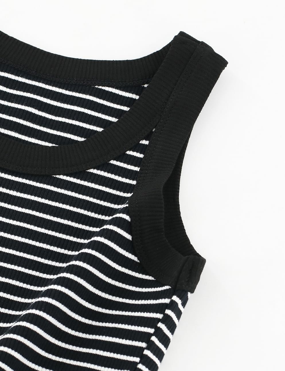 Girls Tanks Tops Ribbed Sleeveless Summer Crop Tops for Kids 4Y-12Y