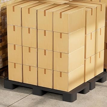 2 Pcs Plastic Storage Pallets, 40 x 20 x 5.5 Inch, 2000 Lb Capacity