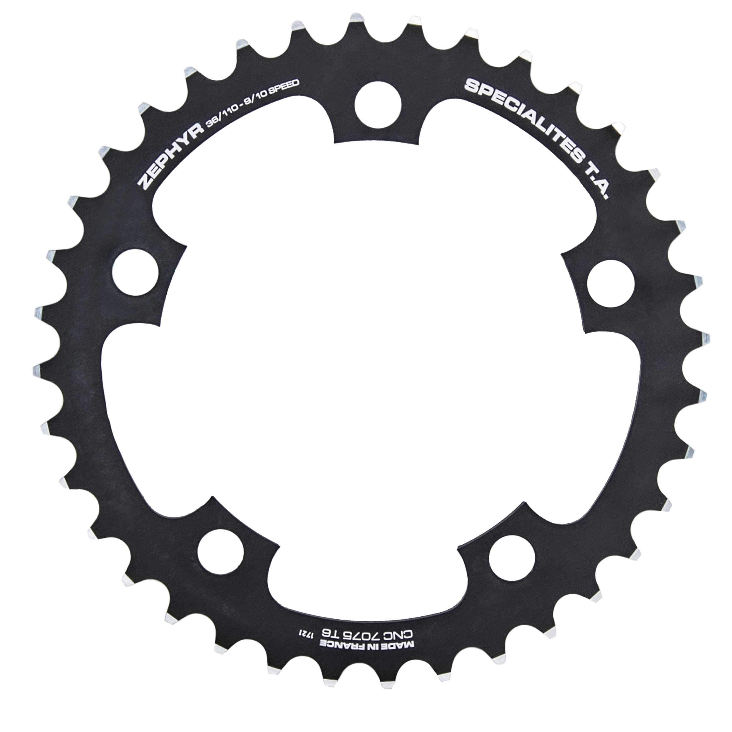 TA Zephyr 110 Road Bike Chainring Inner Double 110 BCD 36T In Black