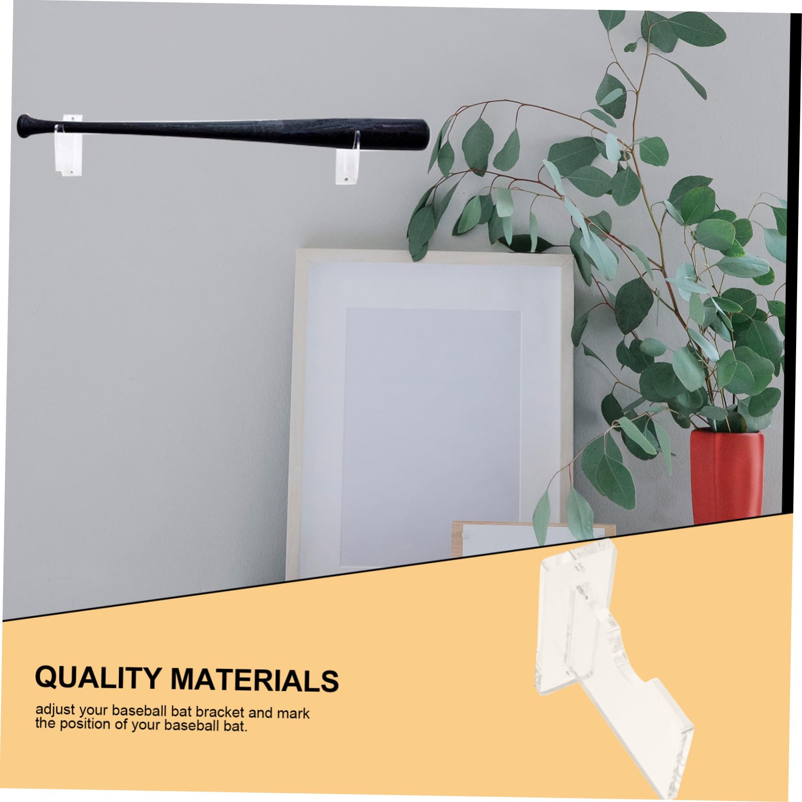 GOOHOCHY Baseball Stand Holder Acrylic Storage Stand Wall-mount Bat Display for Baseball Softball Bats