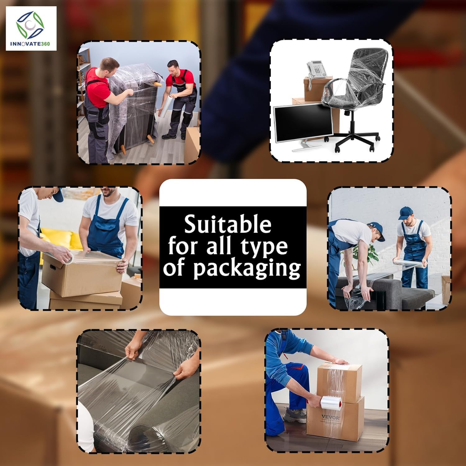 INNOVATE360 Packing Material | Heavy Duty, Fragile Packing, 6 inch (15 cm) x 200 meters - Image 6 thumbnail