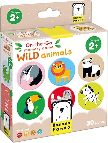 Juego de memoria On-The-Go Wild Animals 2+ juego para niños pequeños