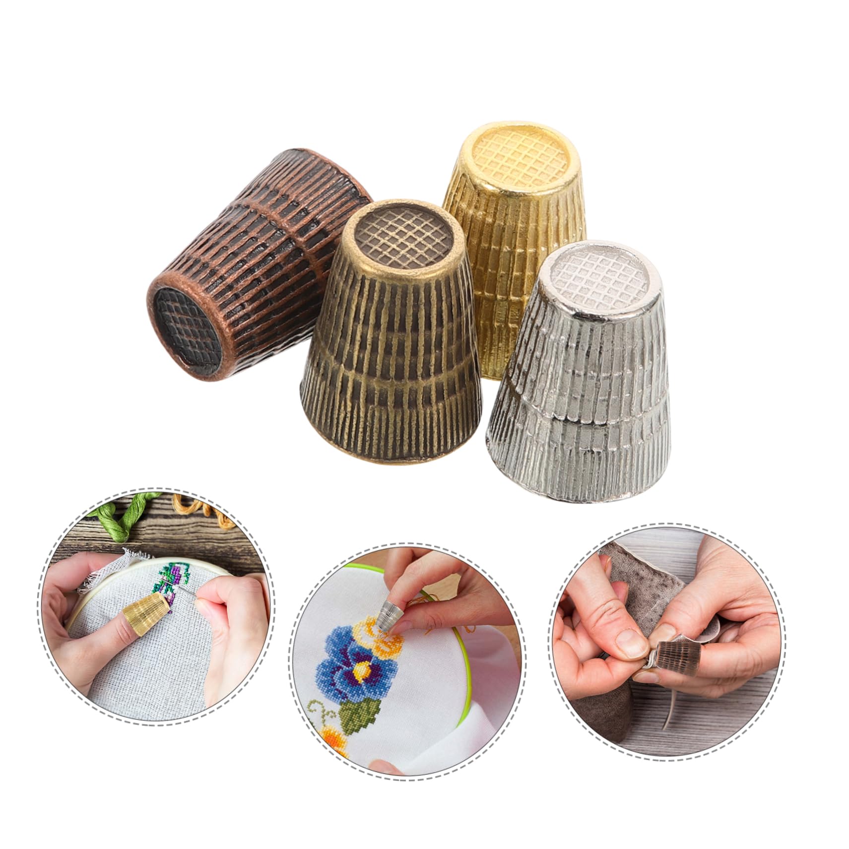 40piezas Dedales De Cobre Para Coser Protector De Dedos Profesional Herramienta De Costura y Duradera Para Manualidades