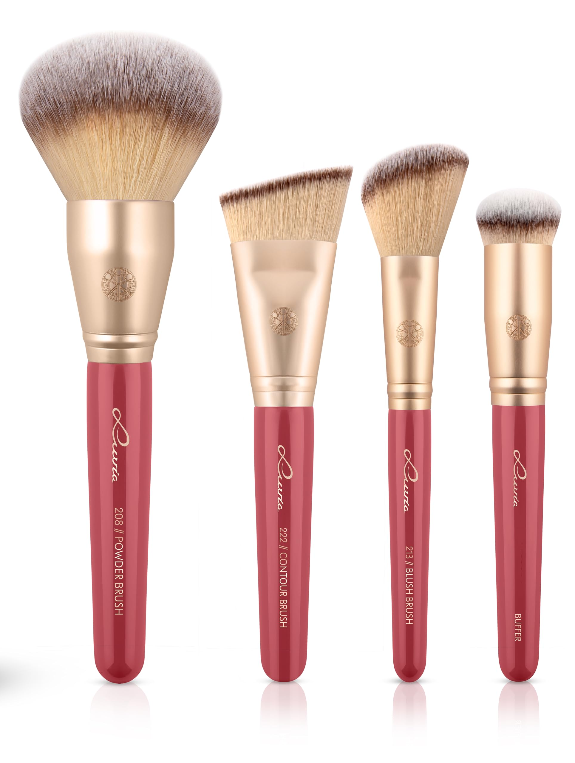 Luvia 14-teiliges Make-up Pinselset - Veganes Kosmetikpinsel Set mit XL Puderpinsel, Schwamm & Blender - Ideal für Anfänger & Profis - Hochwertige Schminkpinsel für Perfektes Make-up
