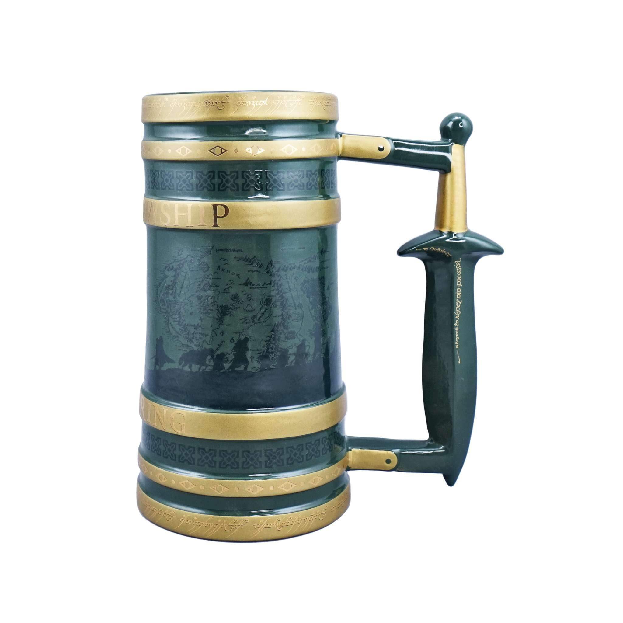 New Line Cinema Tazza del Signore degli Anelli, da collezione, 950 ml, The Fellowship of The Ring, tazza da lavoro