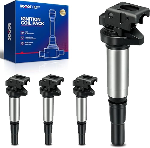 KAX Paquetes de bobinas de encendido, 4 paquetes UF598 para Cooper 2007-2013, Cooper Countryman 2011-2016, Cooper Paceman 2013-2016 L4 1.6L,