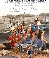 Vista 7 de PQRQP Micrófono Lavalier inalámbrico profesional 3 en 1 para iPhone, Android, cámara, micrófonos inalámbricos, mini micrófono, calidad de sonido