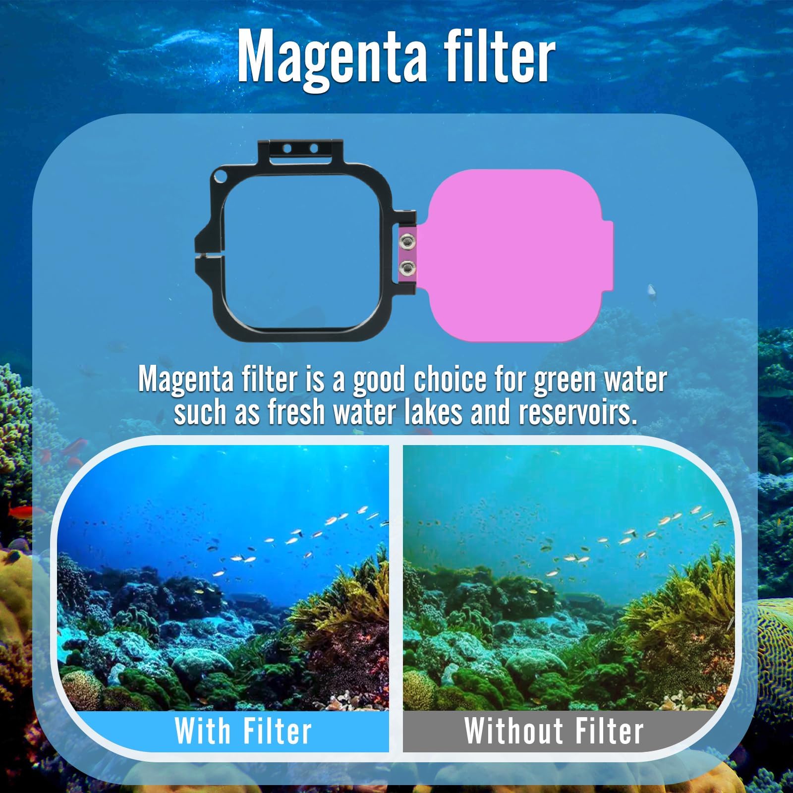 Nitescuba 3-Pack Tauchfilter Objektiv für Insta360 Ace Pro 1 Offizielle Unterwasser Dividing wasserdichte Gehäuse Schutzhülle