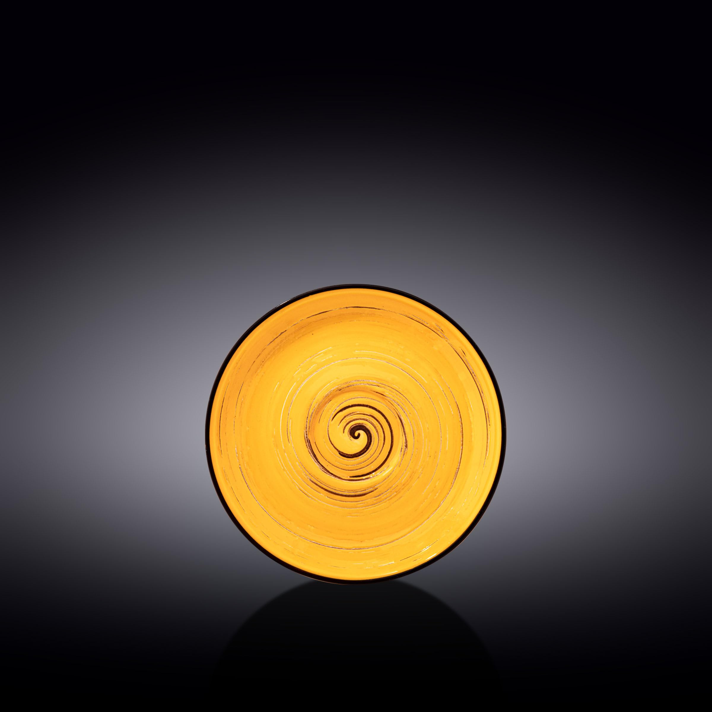 Wilmax soucoupe en porcelaine jaune 14 cm au design noble et durable