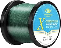 Vista 27 de SF - Línea de pesca monofilamento premium, carrete X-Strong de nailon mono material, línea líder para agua salada y agua dulce