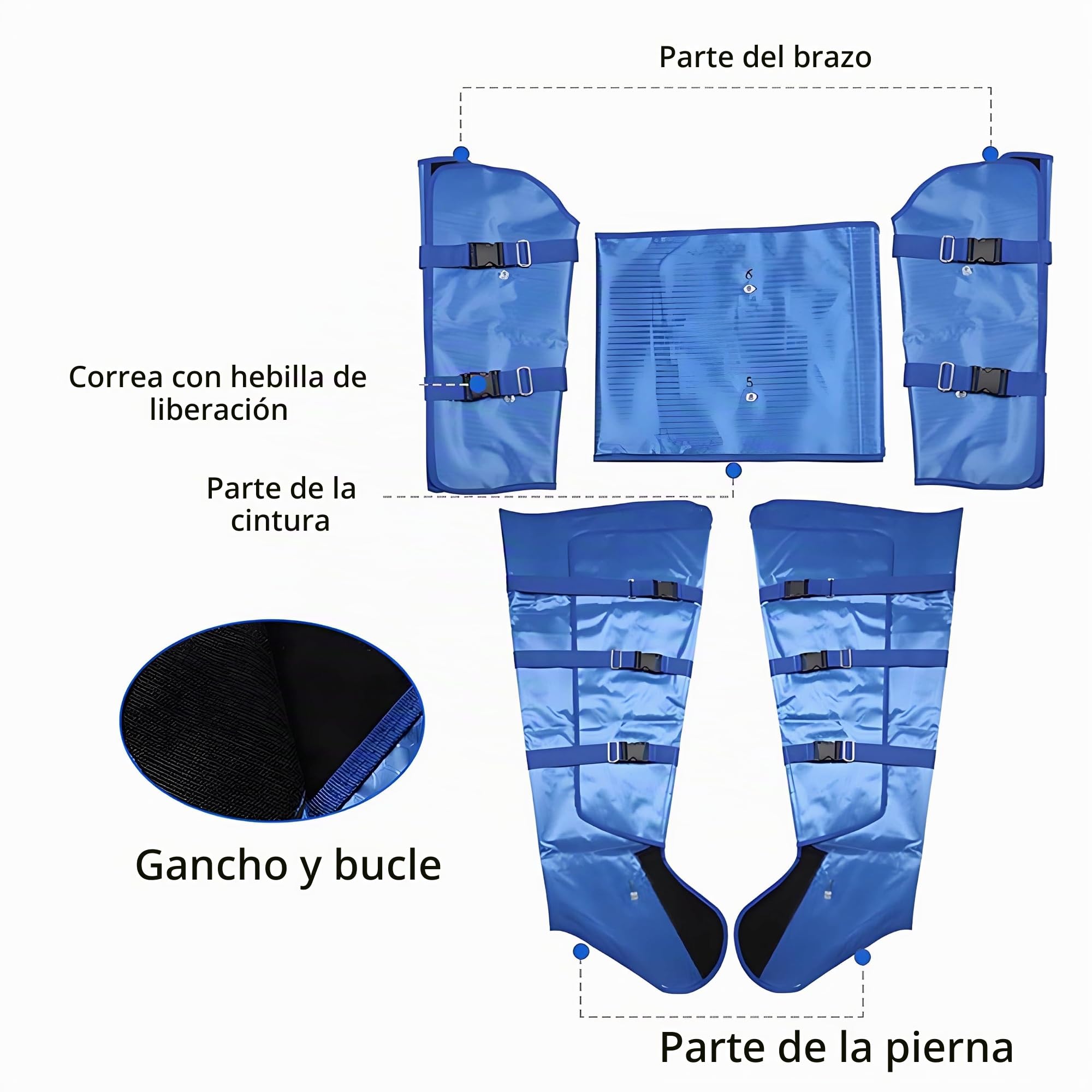 Presoterapia para Casa,Masajeador De Cuerpo Completo para Masaje De Presoterapia De Cuerpo Completo Circulación De Drenaje Linfático Y Relajación Muscular