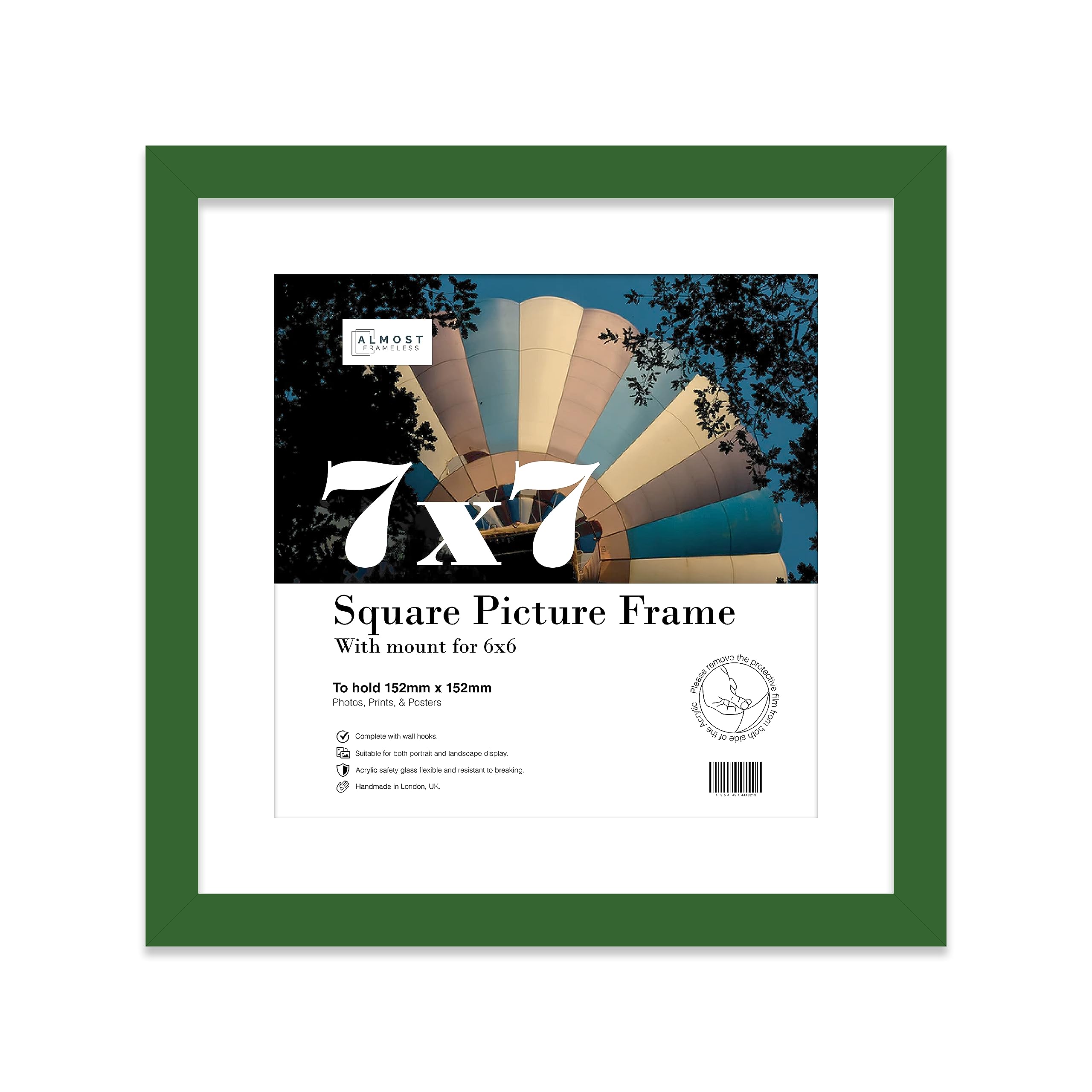 12X12" Blue Picture Frame12X12" Square Frame With 11X11" Mount For 12X12"/11X11" Pictures Art Deco Style Room Decor1 Pack from B&Q