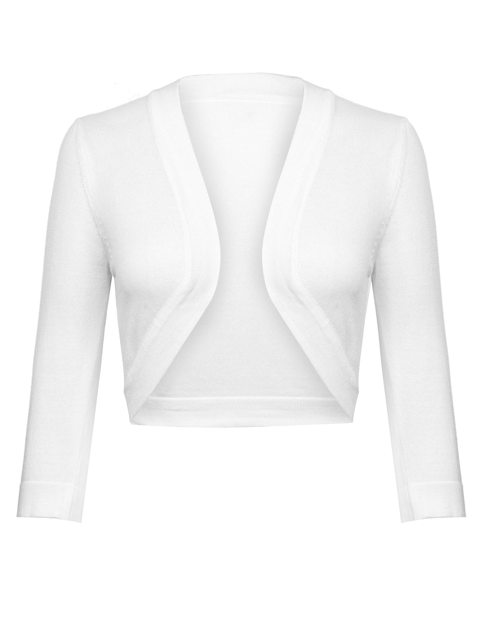 Gyabnw Bolero Damen 3/4 Ärmel Jacke Elegant Damen Cardigan Strickjacke Kurz Tops Jäckchen Oberteile