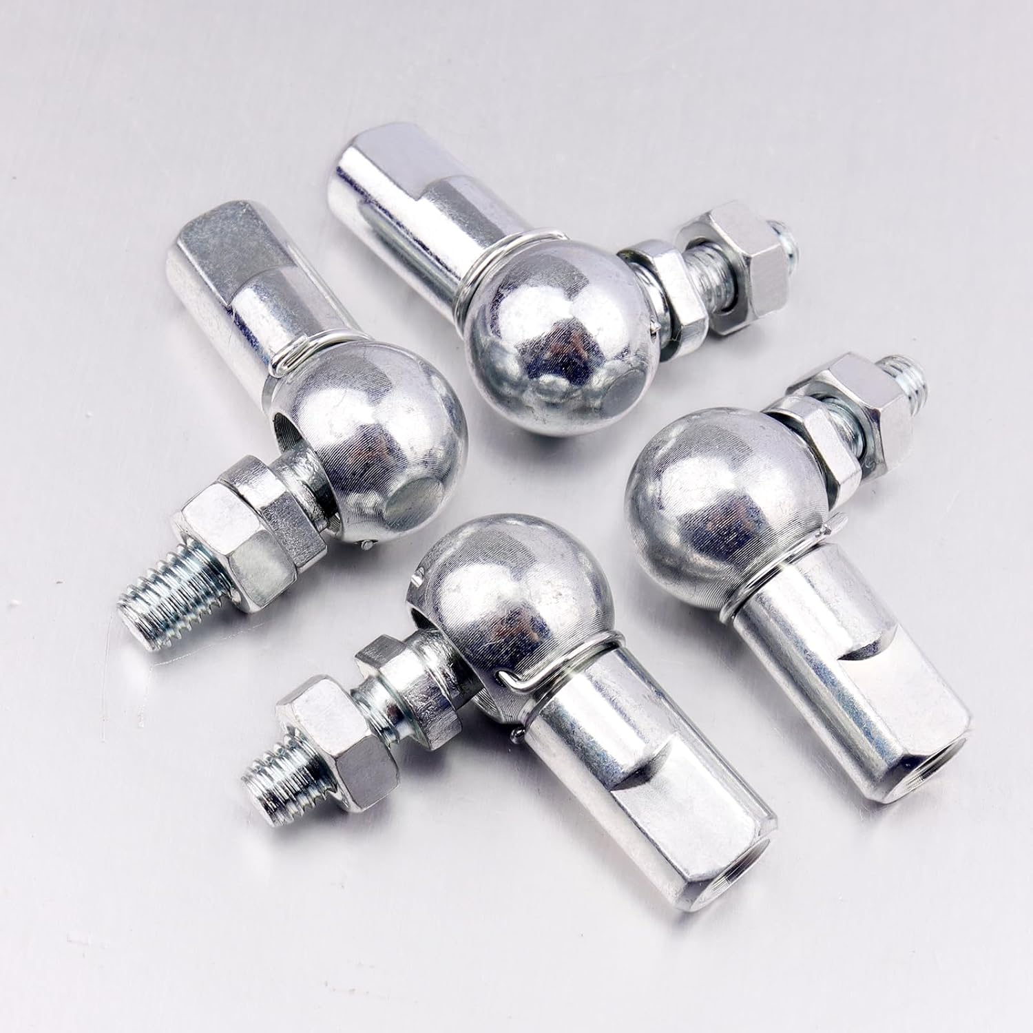 ATOPLEE Ball Head Joint Rod End Bearing with Stud,4Pcs CS13 M8 x 1.25 L Shape Ball Socket Threaded Rod End Bearing