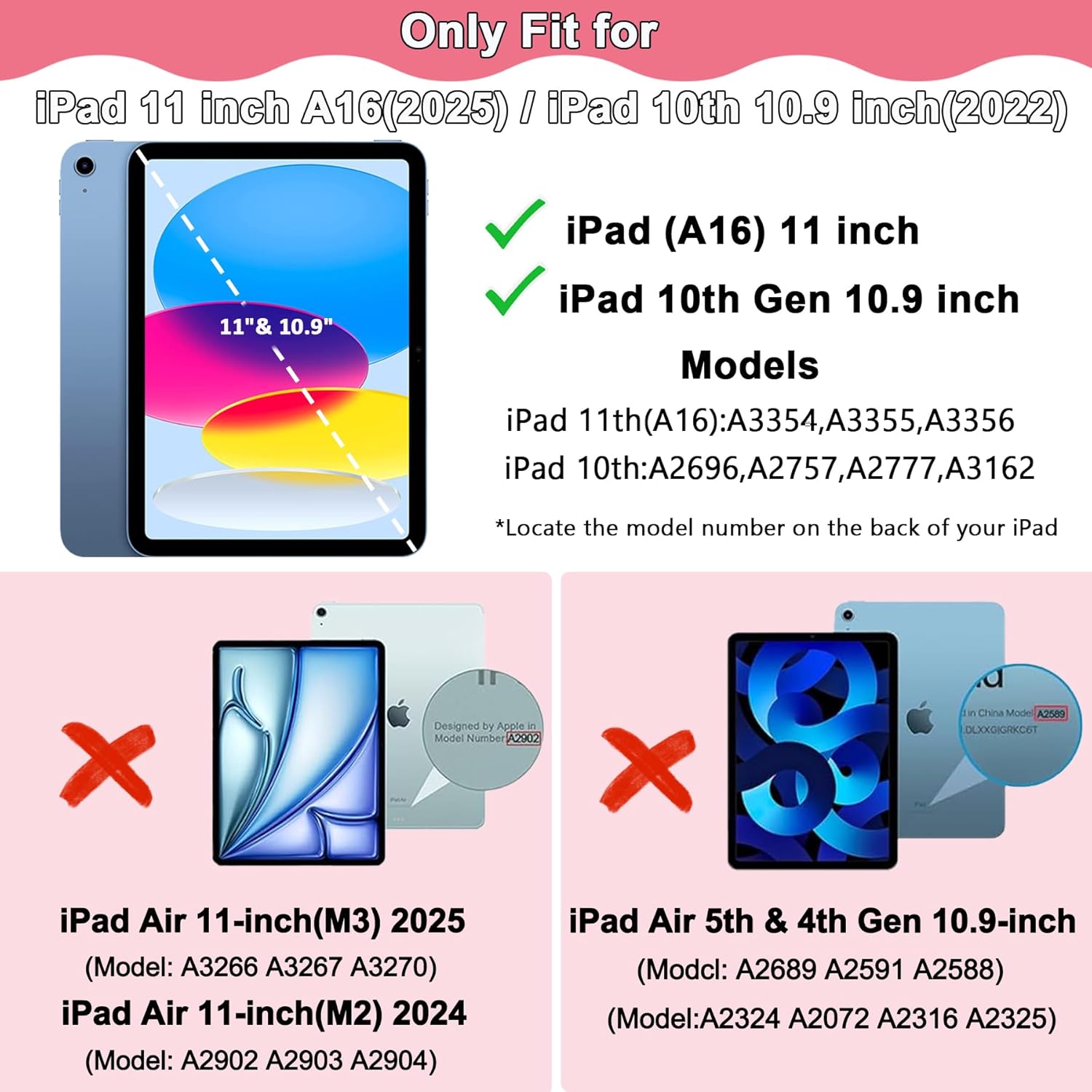 Glitter Case for iPad (A16) 11th Generation 2025 11-inch/iPad 10th Generation 10.9 inch, Wave-Border Soft TPU+Hard PC, Anti-Scratch Ultra Slim Protective Tablet Cover, Shockproof Impact Resistant. - Image 2