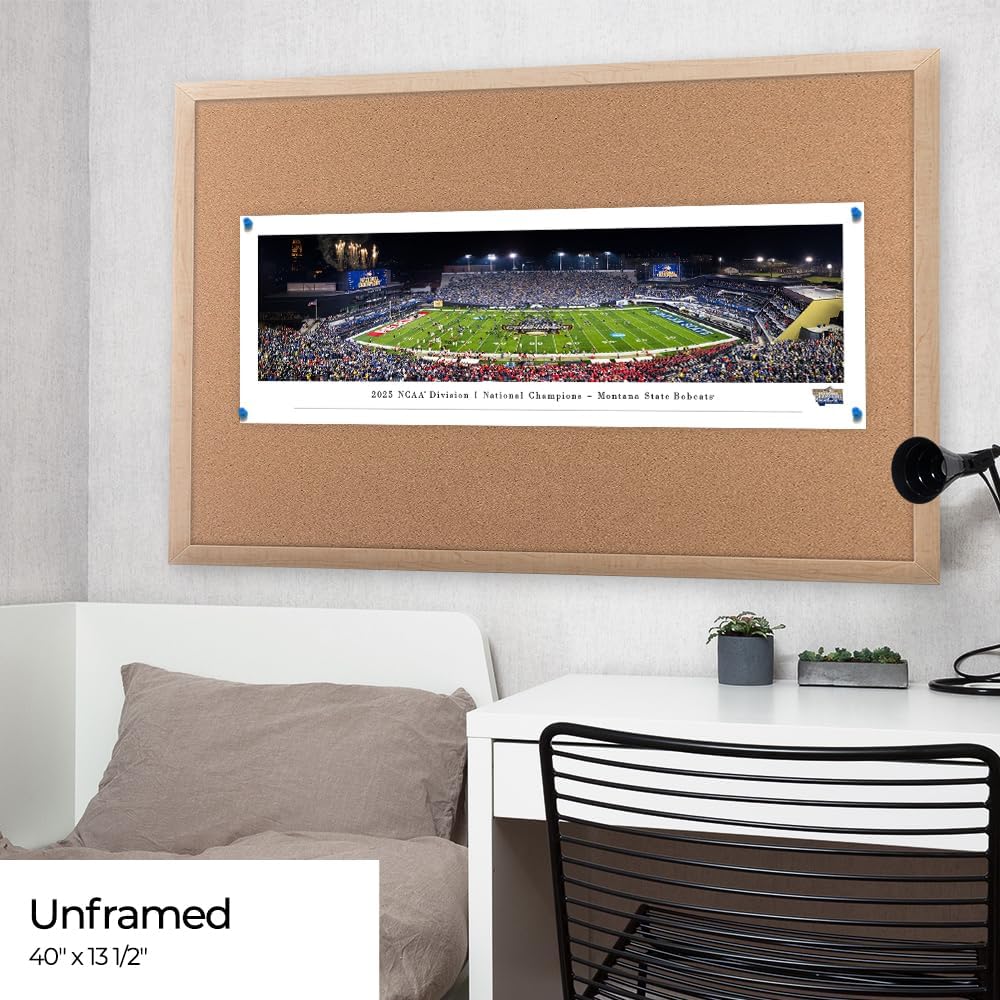 2025 NCAA FCS Football Champions, Montana State Bobcats - Unframed Poster by Blakeway Panoramas