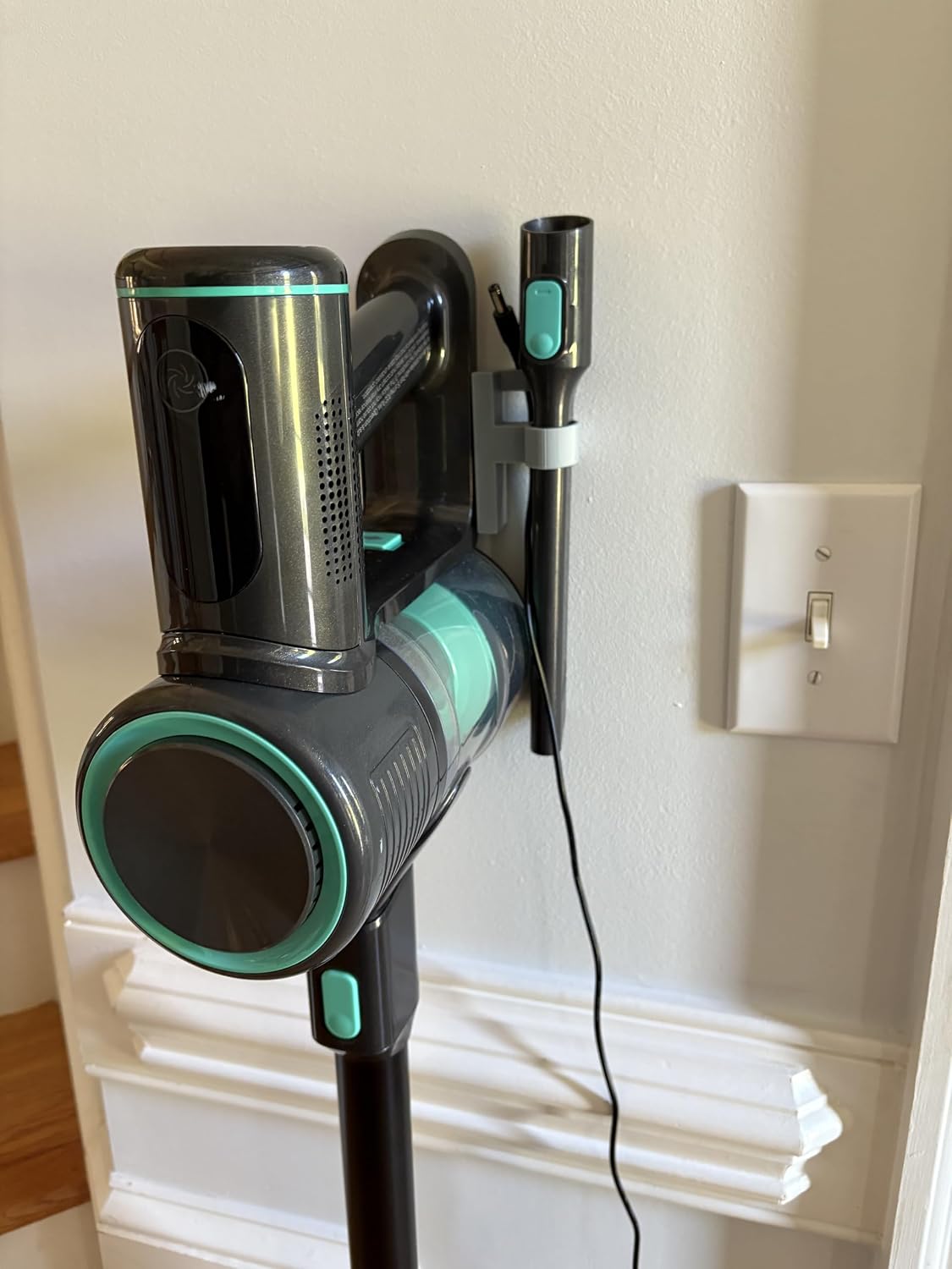 Wall Mount Holder for Wyze Vacuum, Integrated Crevice Tool and Power Cord Holder , Compatible with Wyze and Wyze S Models