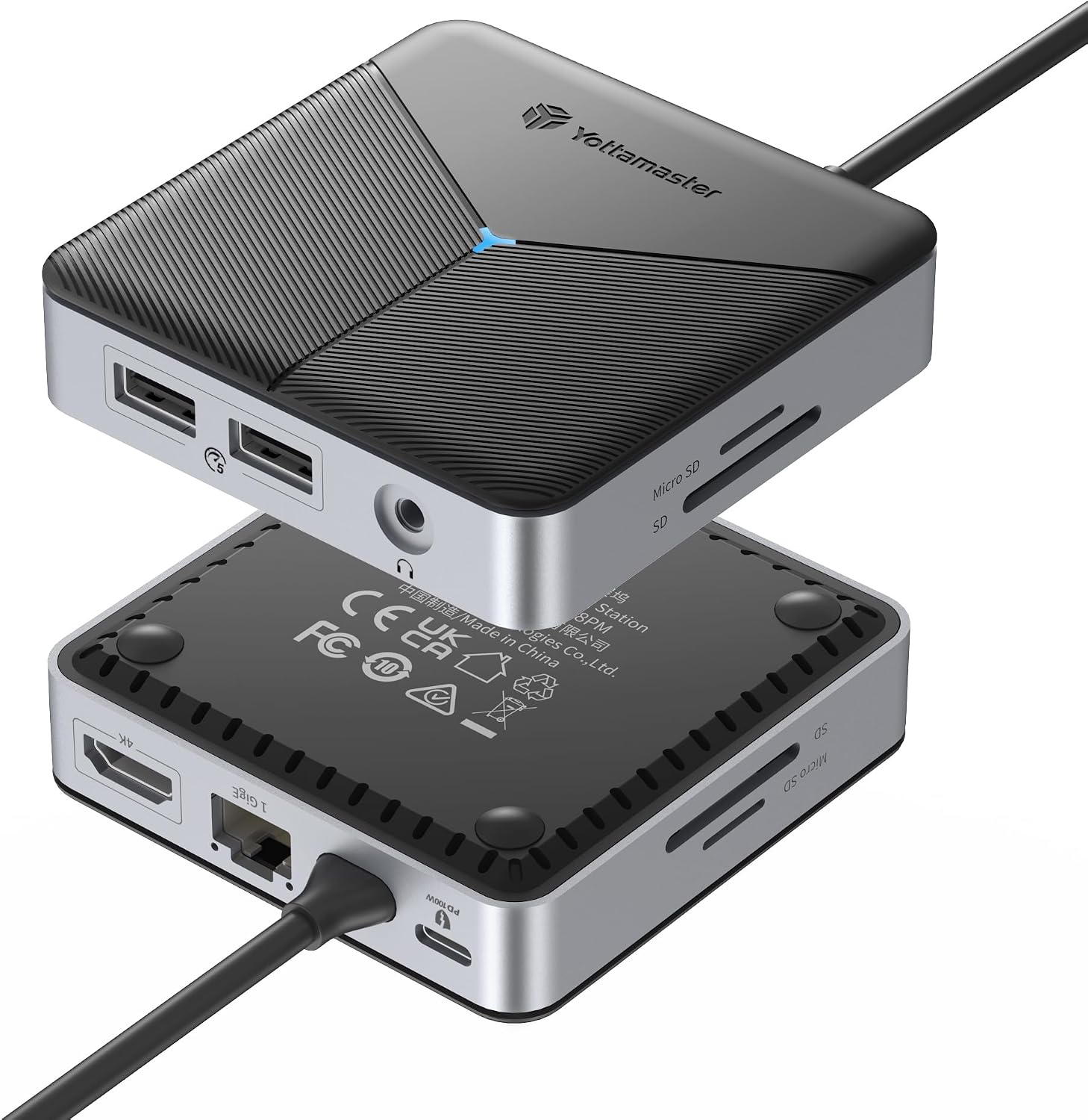 Yottamaster 8-in-1 Laptop Docking Station for MacBook/iPad/Dell/Lenovo/HP