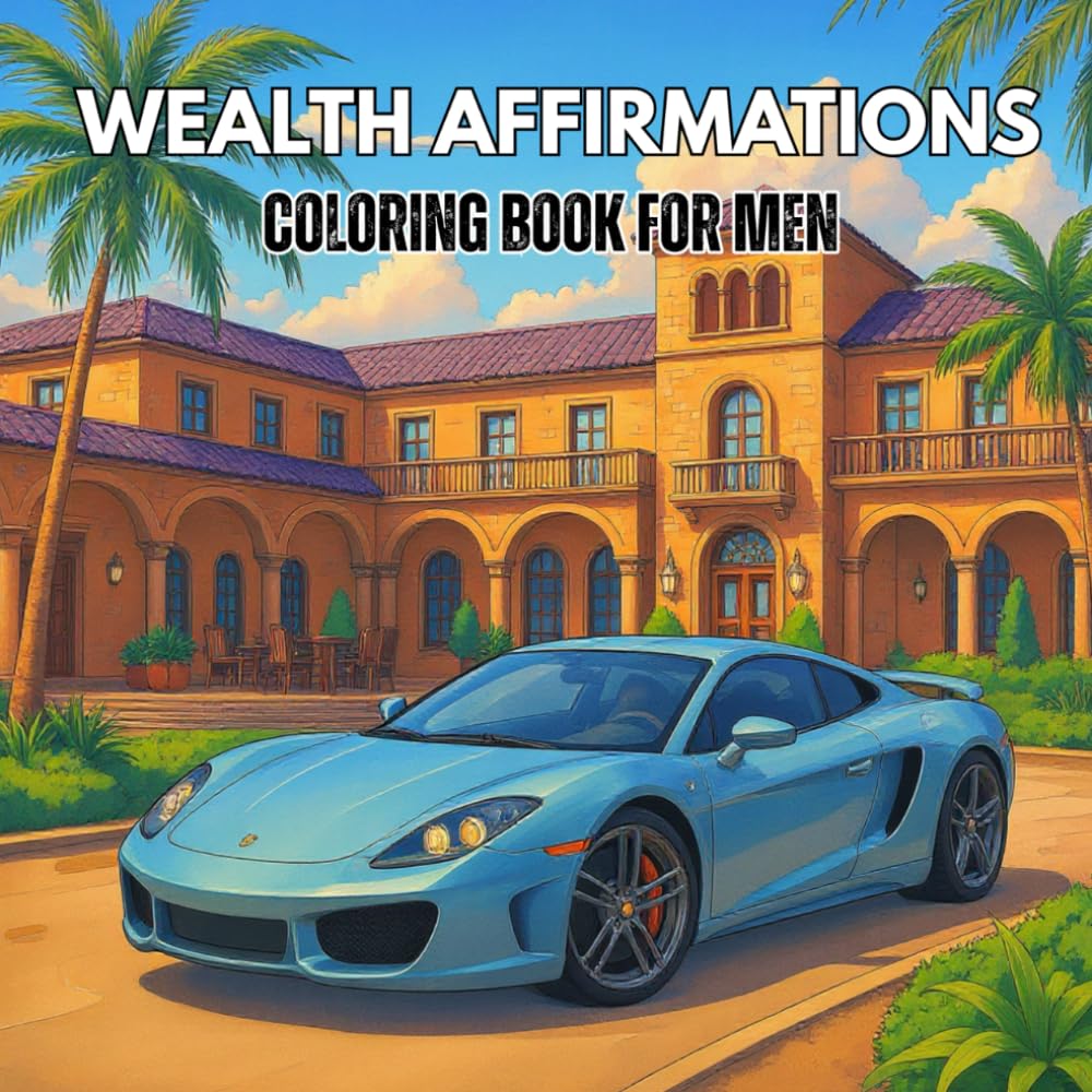 Wealth Affirmations Coloring Book for Men: Bold Money and Success Quotes with Powerful Masculine Designs for Stress Relief and Motivation