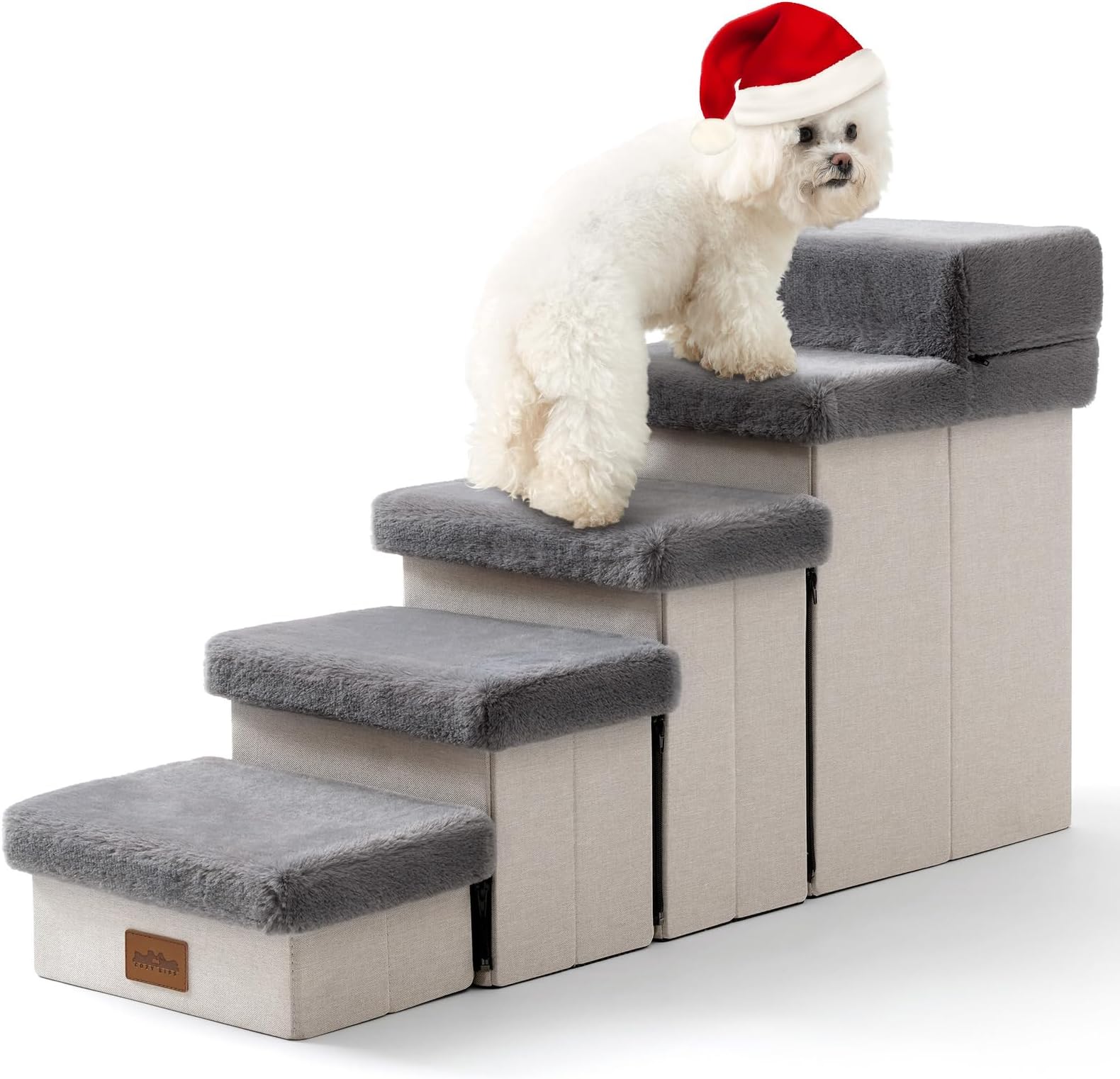 24inch Dog Stairs for High Beds Up to 32inch Foldable