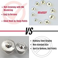 Vista 6 de Juego de 20 piezas de centros de clavijas de acero inoxidable, herramienta para perforar agujeros con punta afilada para herramientas