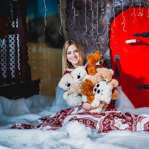 Miniatura 5 de Paquete de 2 rollos de manta de nieve de Navidad, 15.7 pulgadas x 5 pies, manta de nieve falsa para aldea de Navidad, manta de nieve artificial