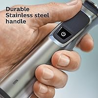 Vista 10 de Norelco Philips Multigroom serie 7000, recortadora todo en uno, recortadora de barba y cortapelos, kit de aseo para hombres de 19 piezas para barba