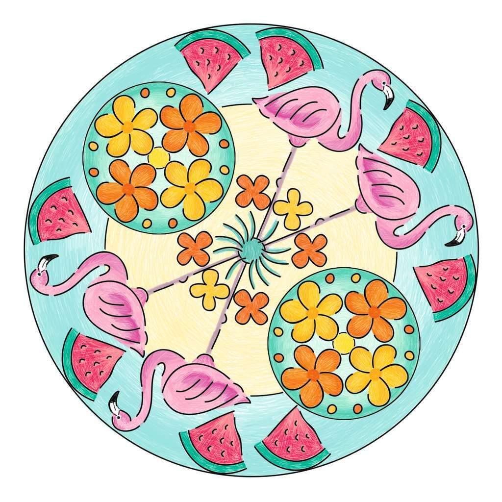 Ravensburger - Mandala Midi Flamingo e Friends 28518