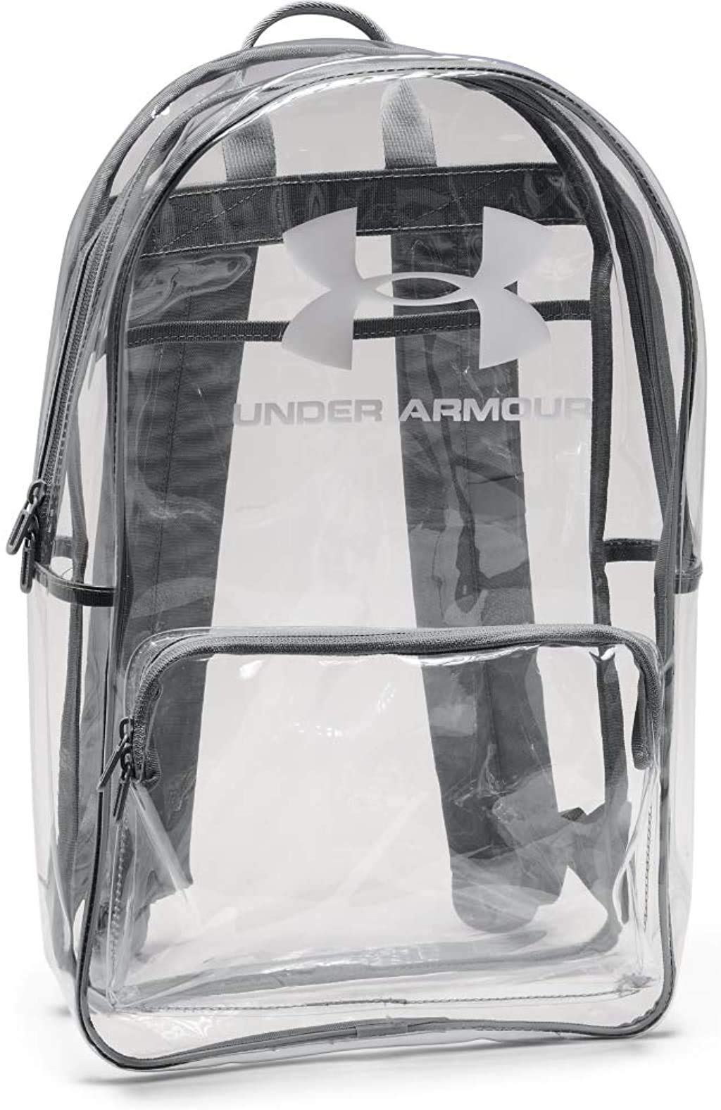 white clear backpack