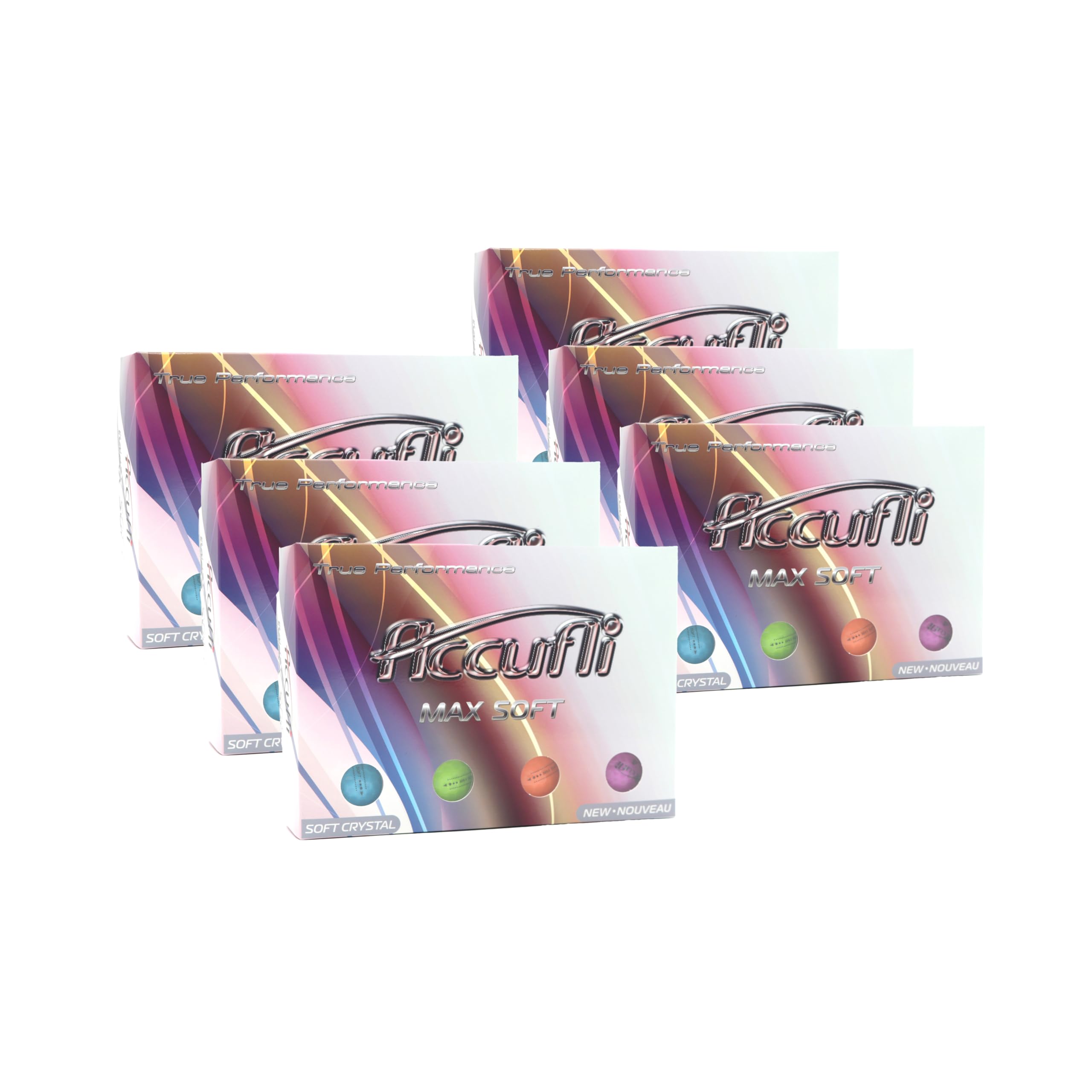 ACCUFLI Max Soft Crystal Golf Balls