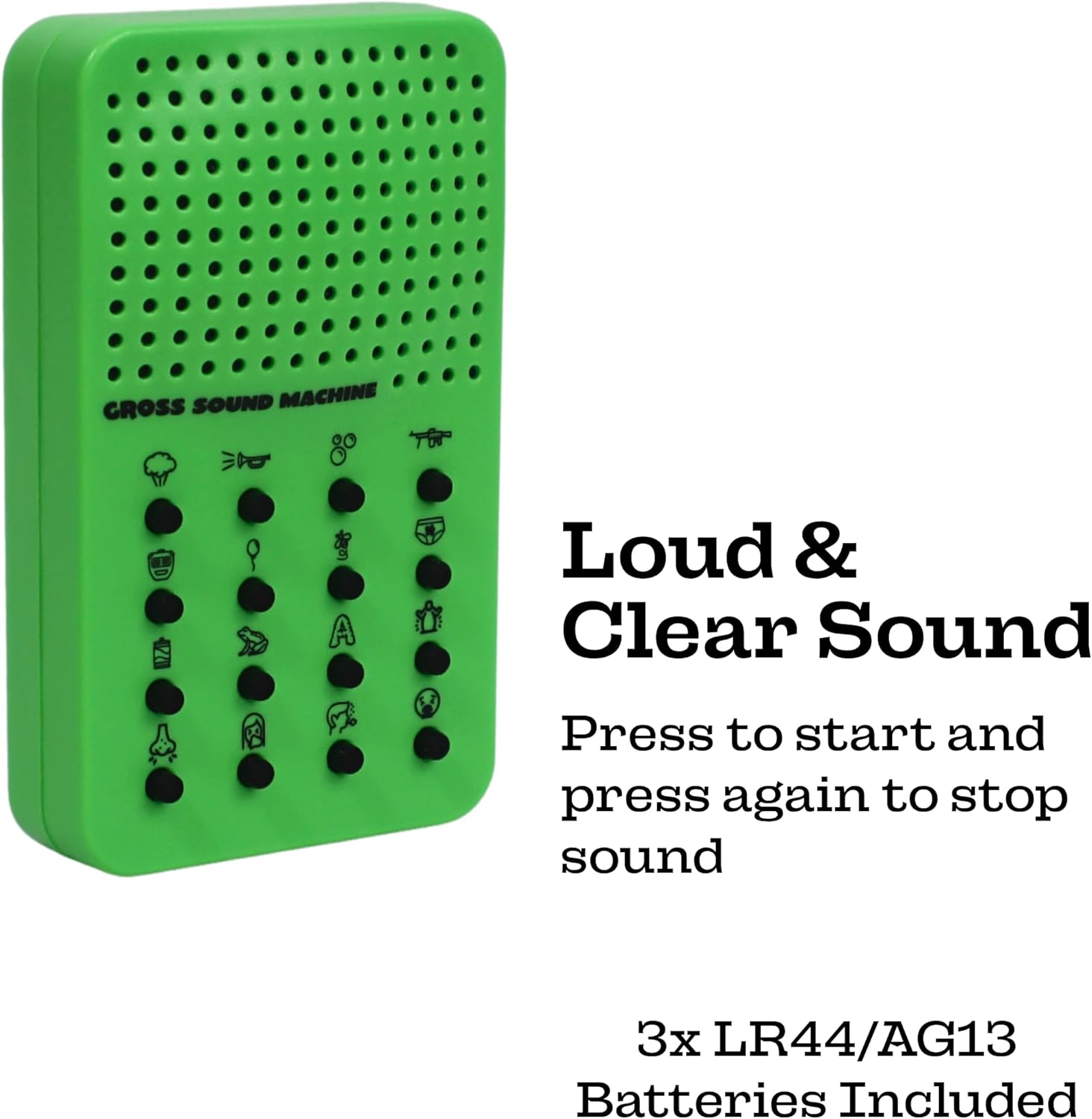 Gross Sound Machine with Farts, Burps, Vomit, Sneeze and Coughing Noises, Portable Electronic Fart Themed For Kids With 16 Effects Practical Jokes Novelty Gag Gift for Friends Family April Fools Day