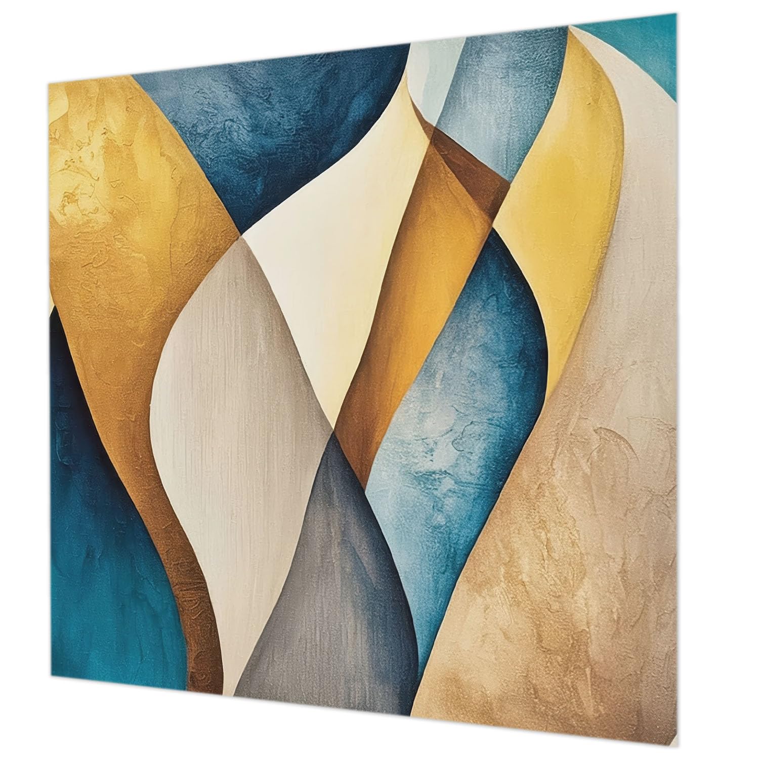 Papier peint décoratif 250x250 cm avec motif d'abstraction ondulée pour murs de salon