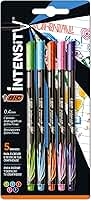 Caneta Hidrográfica BIC Intensity, 5 Cores Vivas, Ponta Ultra Fina de 0.4mm, 971108, Precisão no Traço